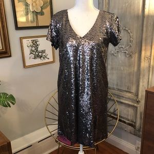 Lulus Light Up the Night Sequin Shift Dress